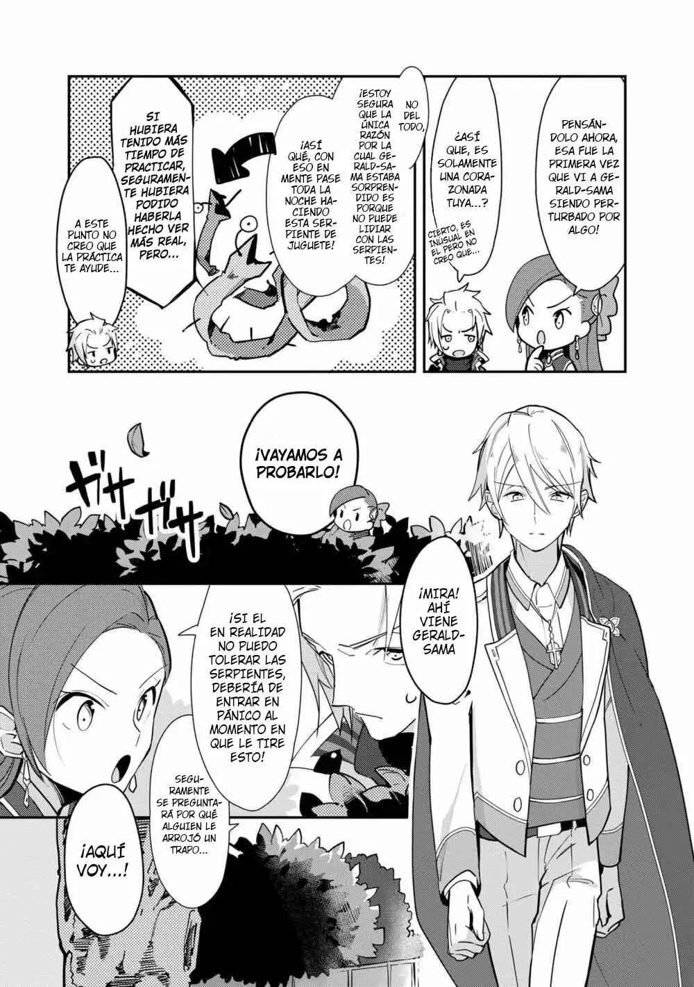 Otome Game no Hametsu Flag shika nai Akuyaku Reijou ni Tensei shite shimatta... Zettai Zetsumei! Hametsu Sunzen Hen Capítulo 5: La debilidad de Gerald - Page 19
