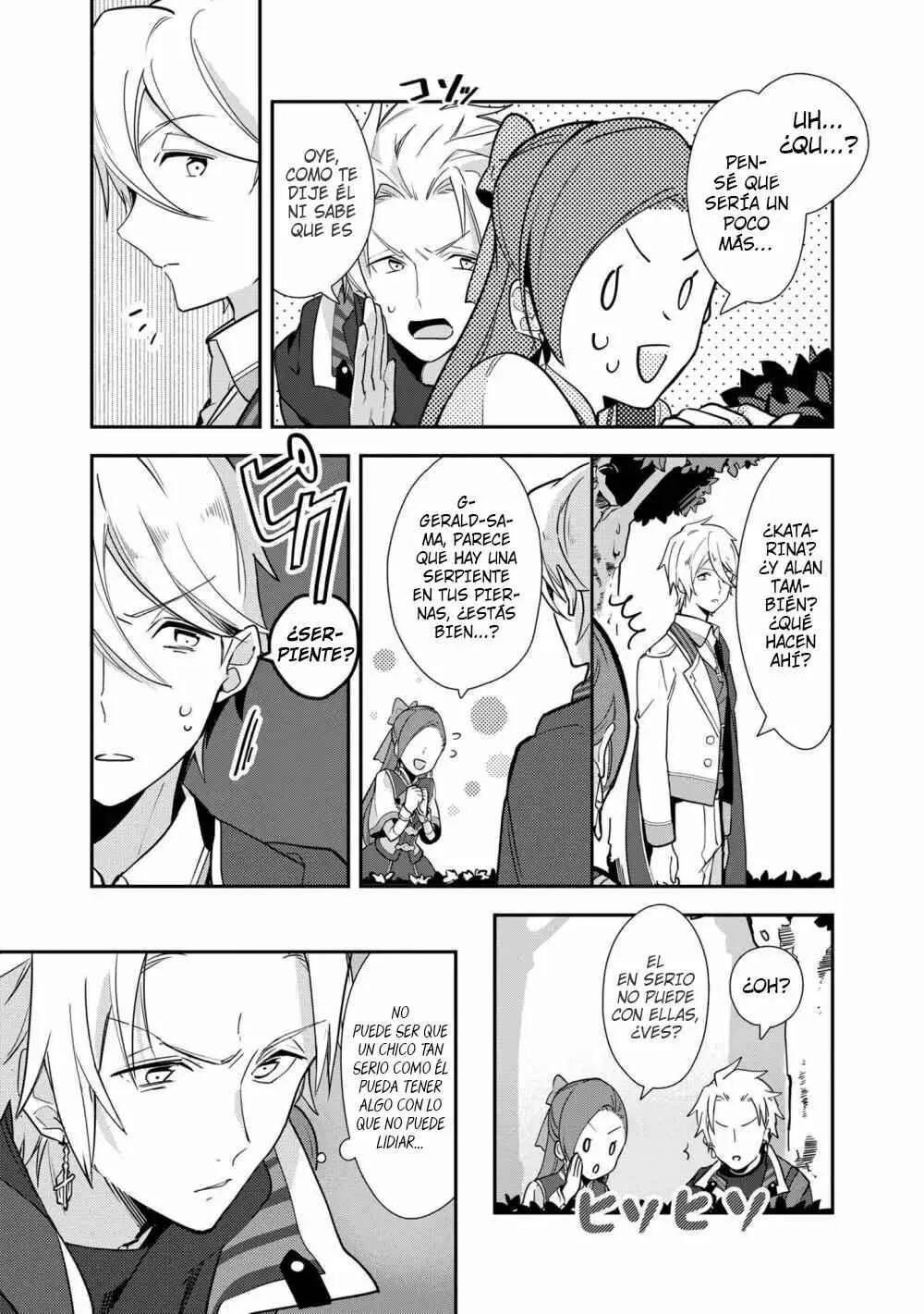 Otome Game no Hametsu Flag shika nai Akuyaku Reijou ni Tensei shite shimatta... Zettai Zetsumei! Hametsu Sunzen Hen Capítulo 5: La debilidad de Gerald - Page 21
