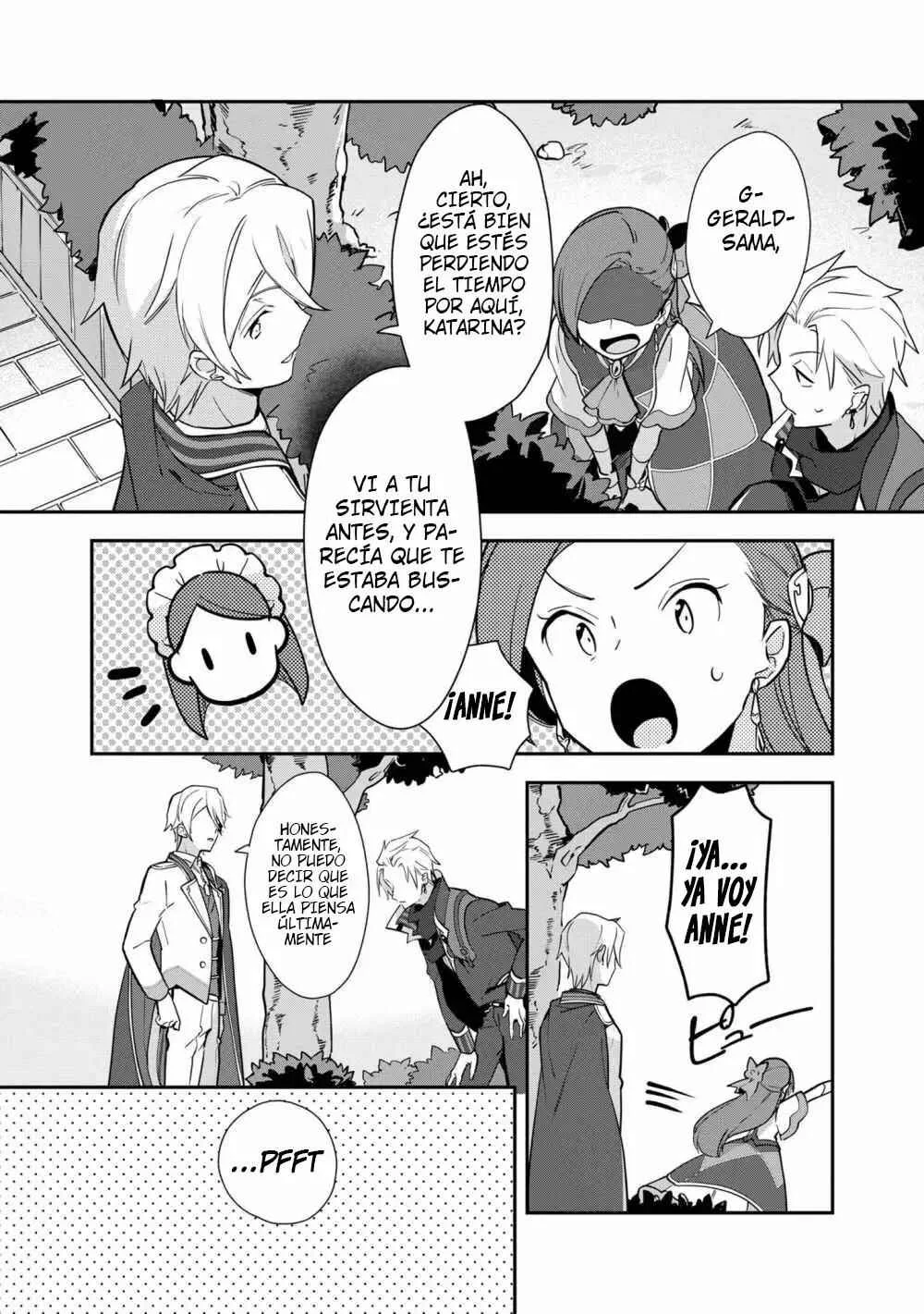 Otome Game no Hametsu Flag shika nai Akuyaku Reijou ni Tensei shite shimatta... Zettai Zetsumei! Hametsu Sunzen Hen Capítulo 5: La debilidad de Gerald - Page 23