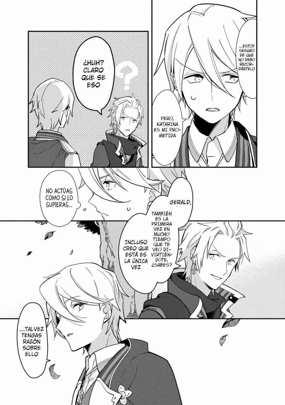 Otome Game no Hametsu Flag shika nai Akuyaku Reijou ni Tensei shite shimatta... Zettai Zetsumei! Hametsu Sunzen Hen Capítulo 5: La debilidad de Gerald - Page 25