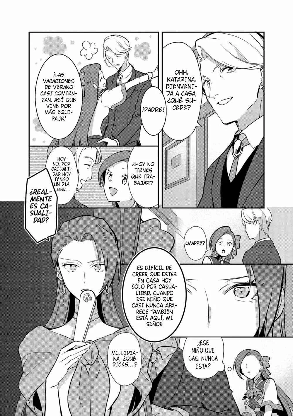 Otome Game no Hametsu Flag shika nai Akuyaku Reijou ni Tensei shite shimatta... Zettai Zetsumei! Hametsu Sunzen Hen Capítulo 8: Un corazón cerrado - Page 9