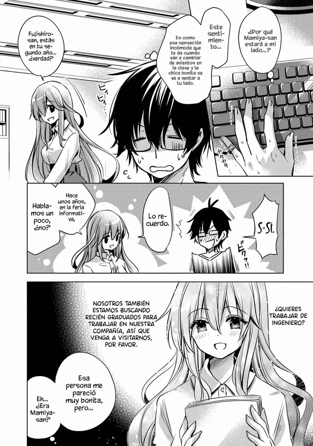 Ponkotsu Kawaii Mamiya-san: Shanai no Bijin Kouhou ga Tonari no Seki ni Isuwaru Ken Capítulo 1 - Page 12