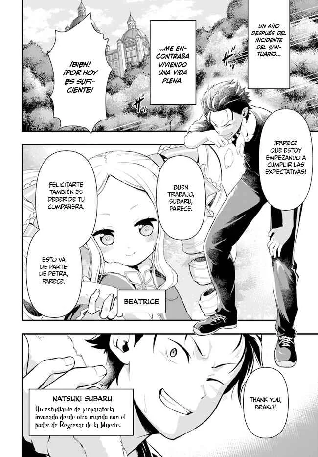 Re:Zero kara Hajimeru Isekai Seikatsu: Dai 5-shou—Mizu no Miyako to Eiyuu no Uta Capítulo 1.1: Hacía la Ciudad de las Compuertas, Priestella. - Page 4