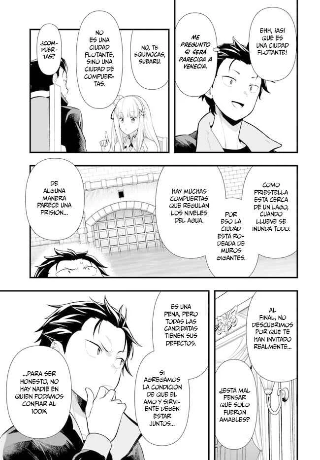Re:Zero kara Hajimeru Isekai Seikatsu: Dai 5-shou—Mizu no Miyako to Eiyuu no Uta Capítulo 1.1: Hacía la Ciudad de las Compuertas, Priestella. - Page 21