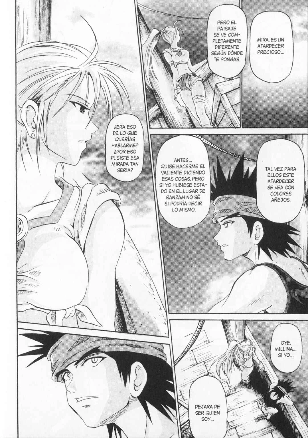 Shin Slayers - Falces no Sunadokei Capítulo 4: Las arenas del tiempo flotando en el atardecer - Page 34