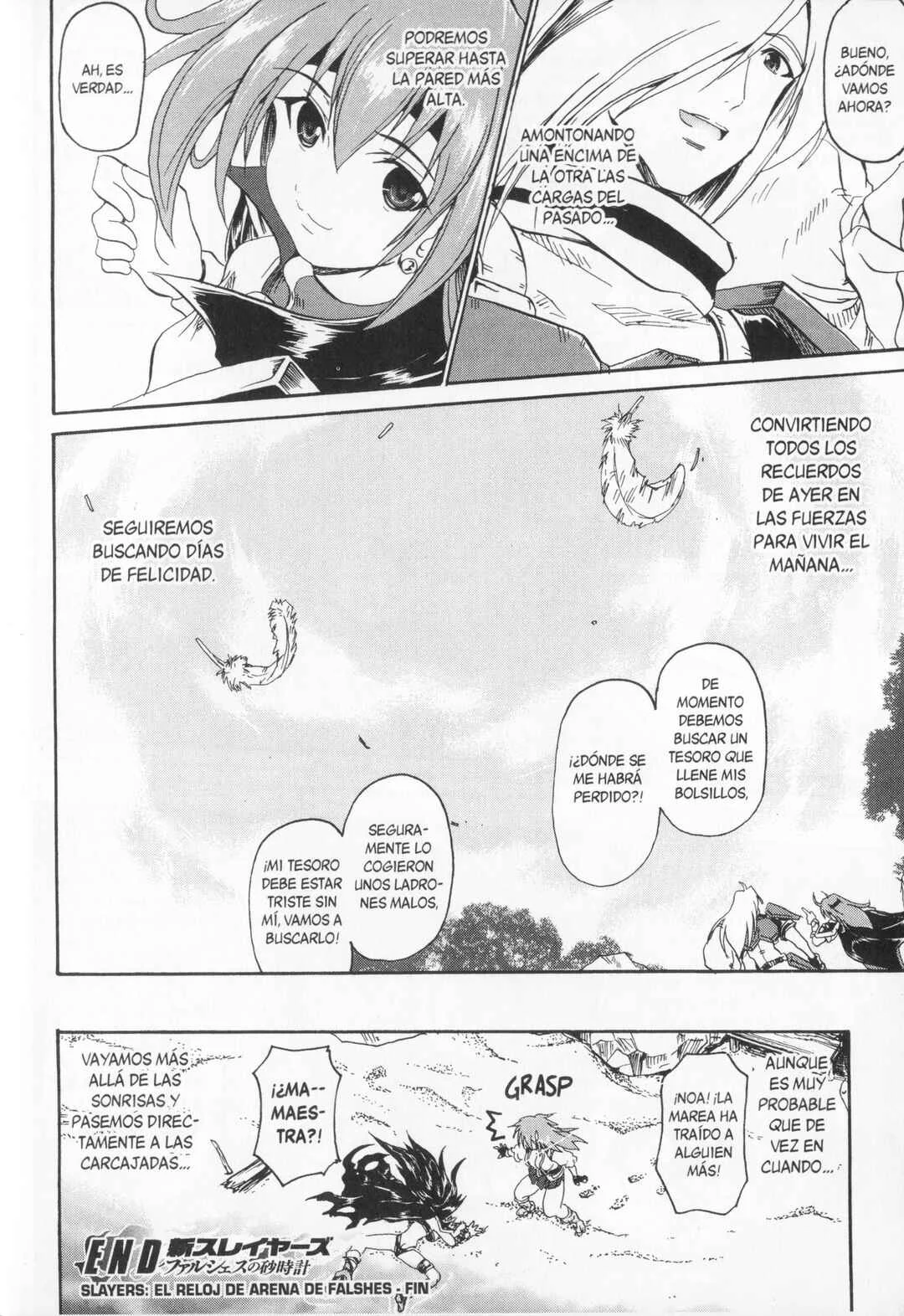 Shin Slayers - Falces no Sunadokei Capítulo 4: Las arenas del tiempo flotando en el atardecer - Page 38