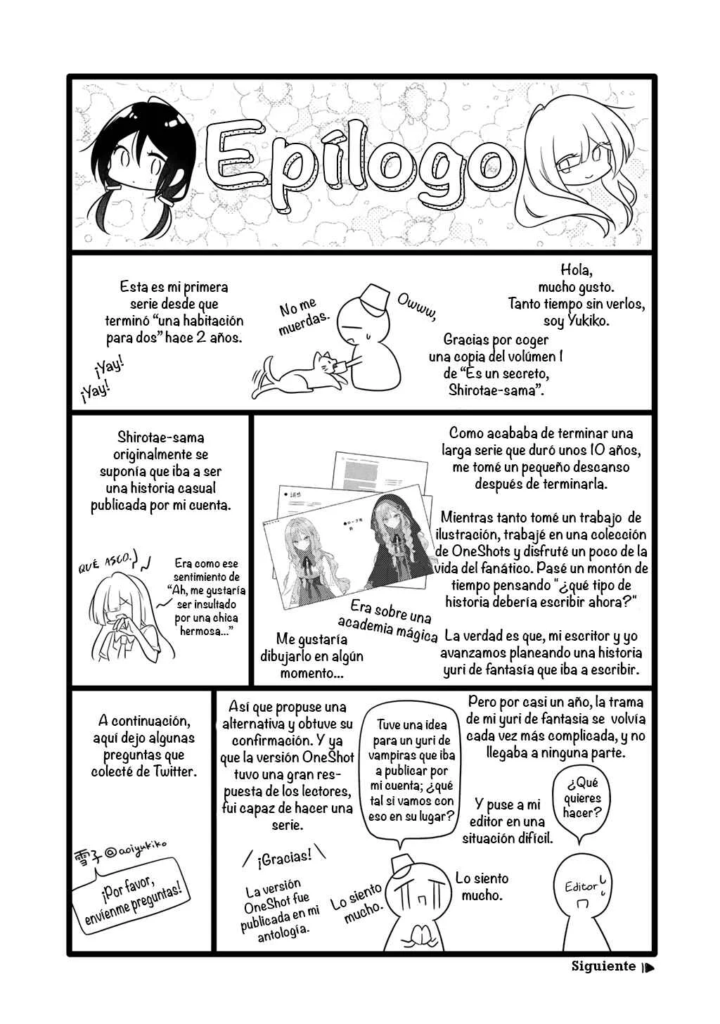 Shirotae-Sama, Himitsu desuyo Capítulo 3.5: Extras vol. 1 - Page 10