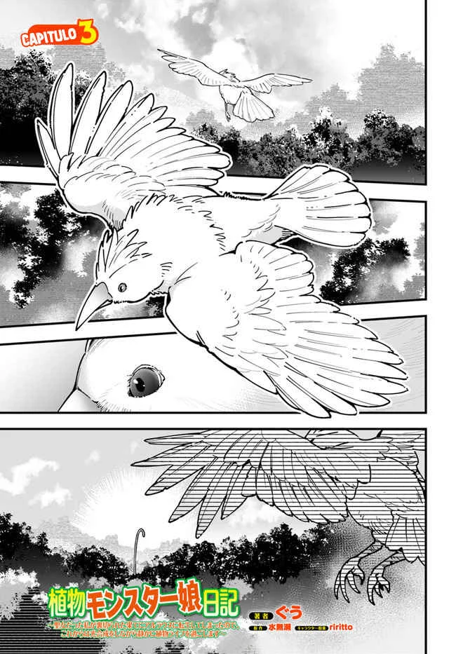 Shokubutsu Monster Musume Nikki: Seijo datta Watashi ga Uragirareta Hate ni Alraune ni Tensei Shite Shimatta node, kore kara wa Kougousei o Shinagara Shizuka ni Shokubutsu Life o Sugoshimasu Capítulo 3 - Page 3