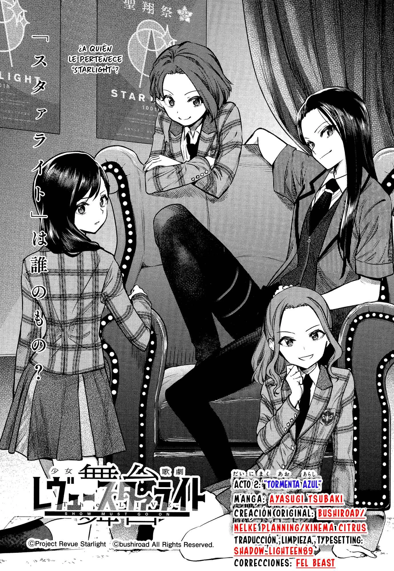Shoujo☆Kageki Revue Starlight - The LIVE - #2 Transition Capítulo 2: Tormenta Azul - Page 1