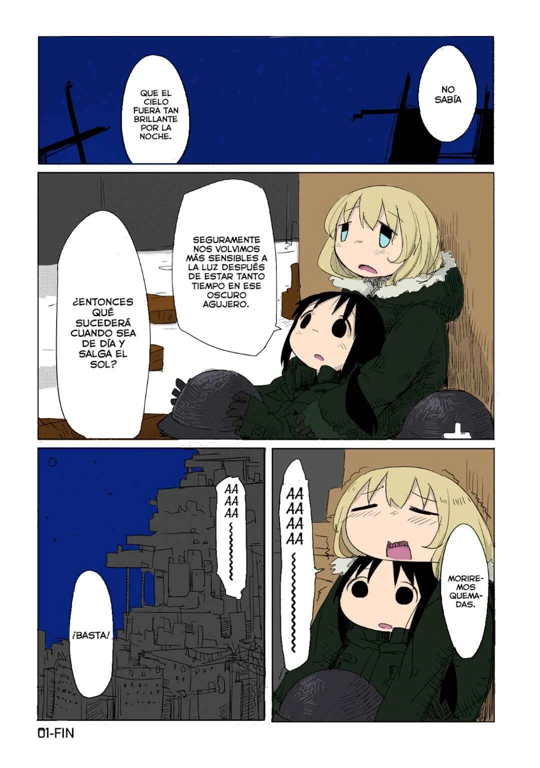Shoujo Shuumatsu Ryokou (Fan Colored) Capítulo 1 - Page 17