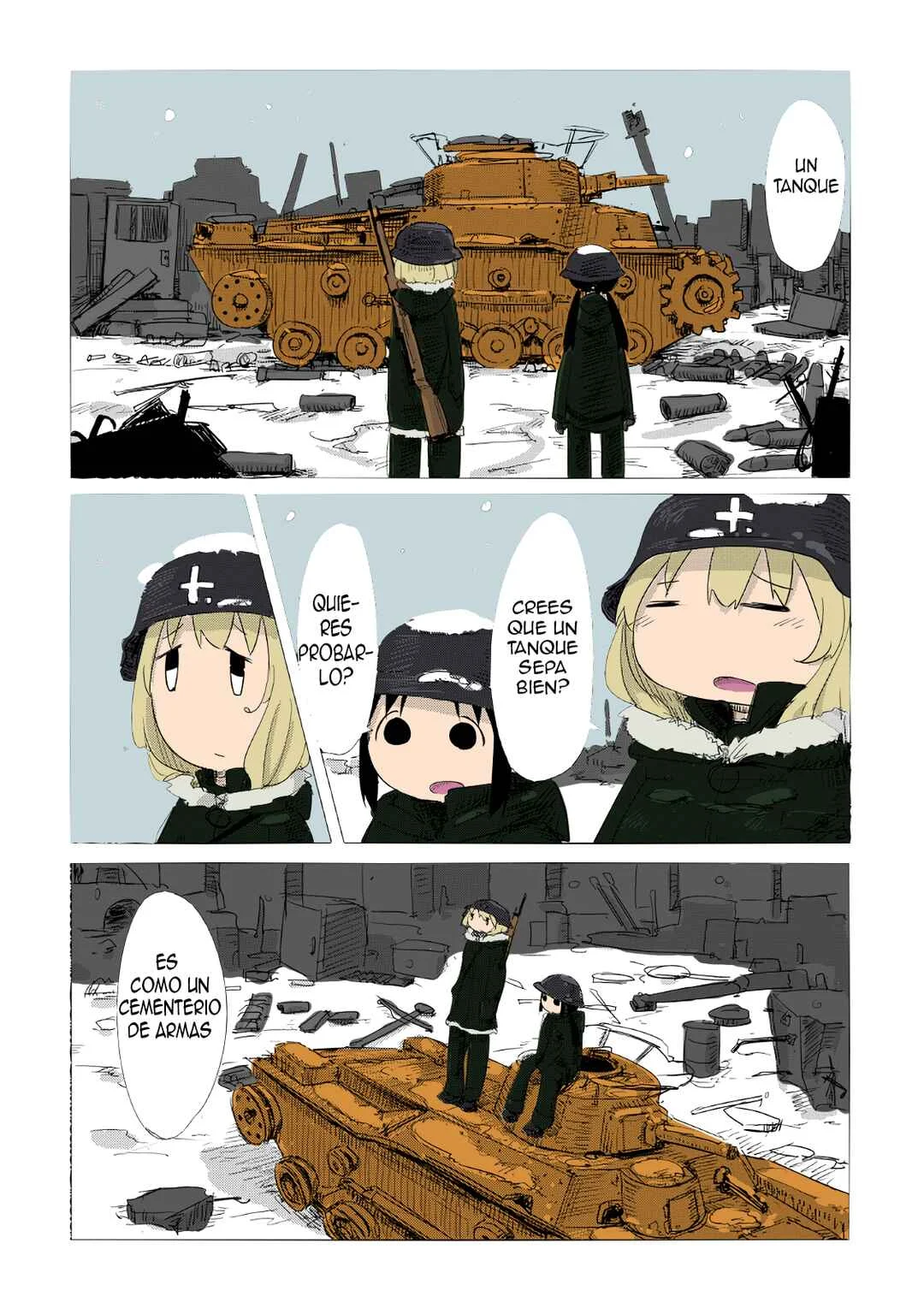 Shoujo Shuumatsu Ryokou (Fan Colored) Capítulo 2 - Page 4