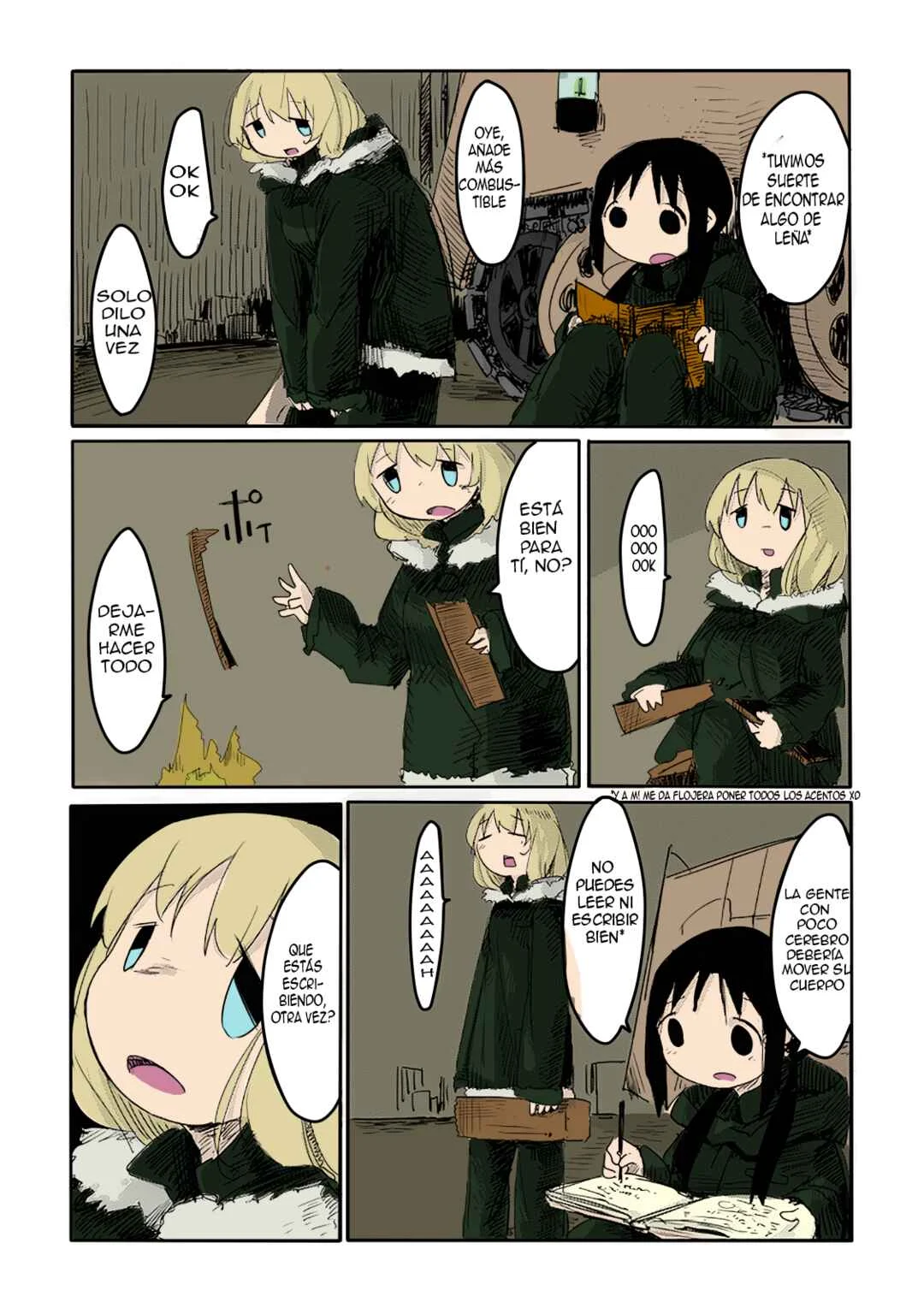 Shoujo Shuumatsu Ryokou (Fan Colored) Capítulo 3 - Page 2