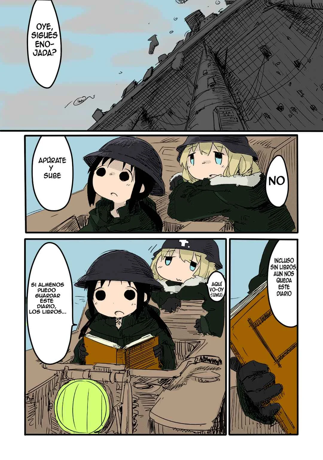 Shoujo Shuumatsu Ryokou (Fan Colored) Capítulo 3 - Page 14