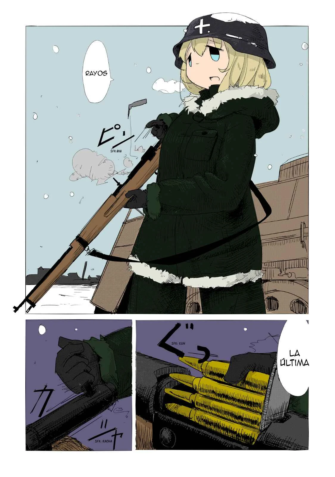 Shoujo Shuumatsu Ryoukou Capítulo 2: (full color) Guerra - Page 3