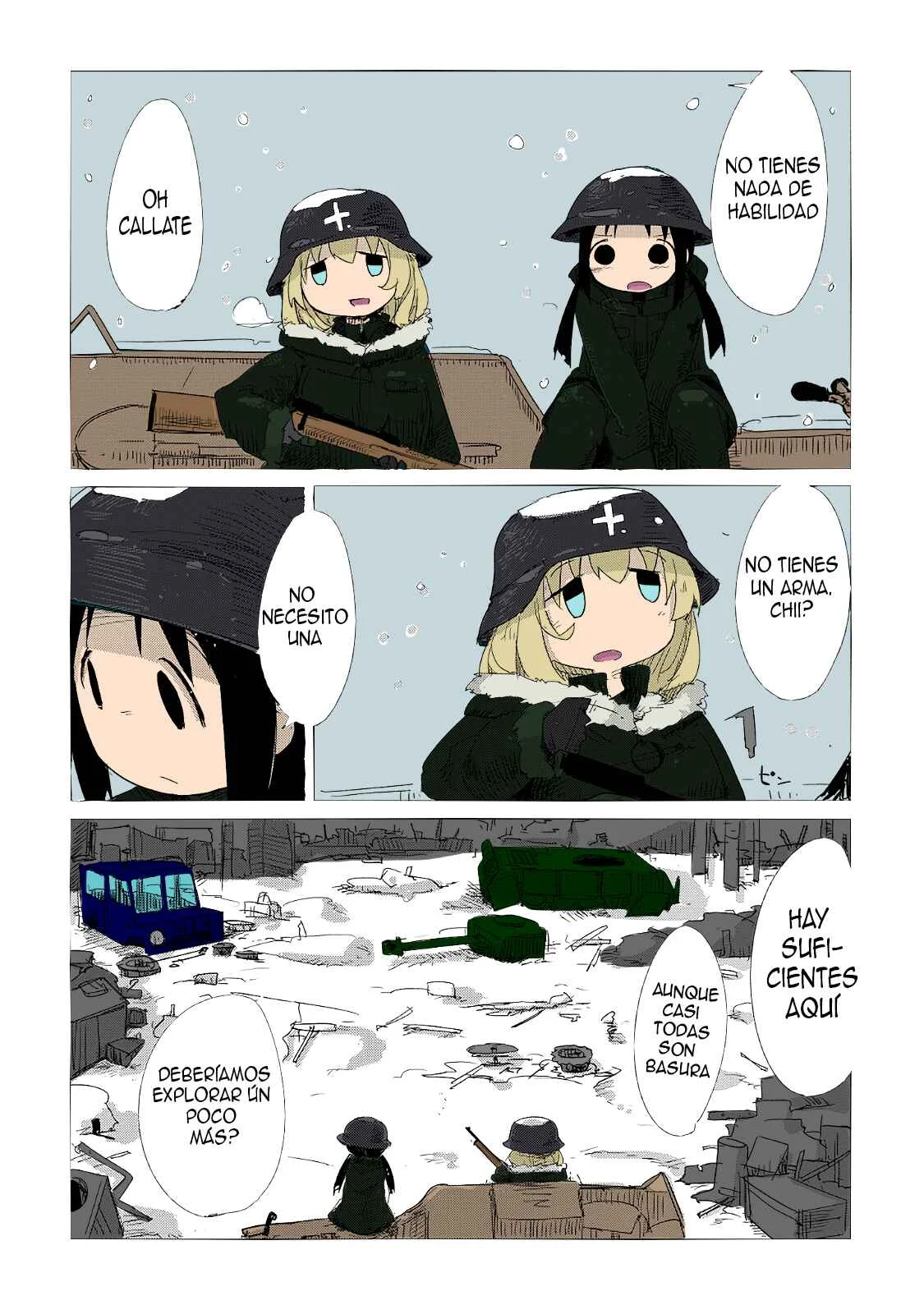 Shoujo Shuumatsu Ryoukou Capítulo 2: (full color) Guerra - Page 5