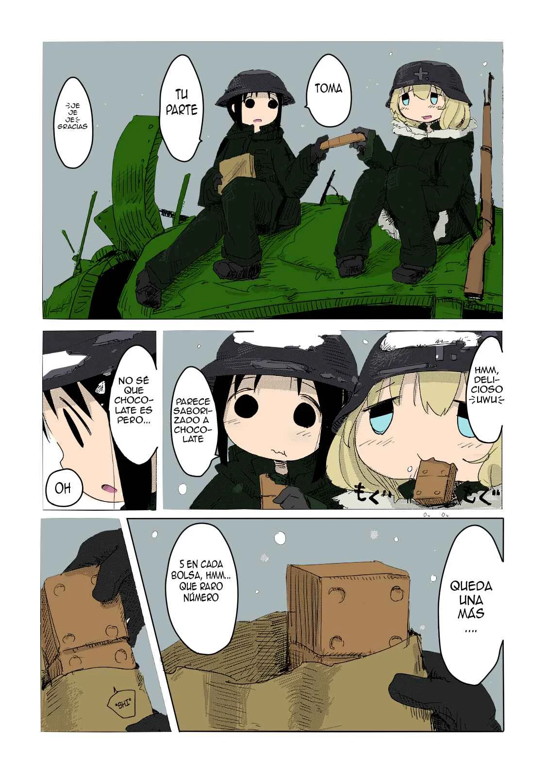 Shoujo Shuumatsu Ryoukou Capítulo 2: (full color) Guerra - Page 14
