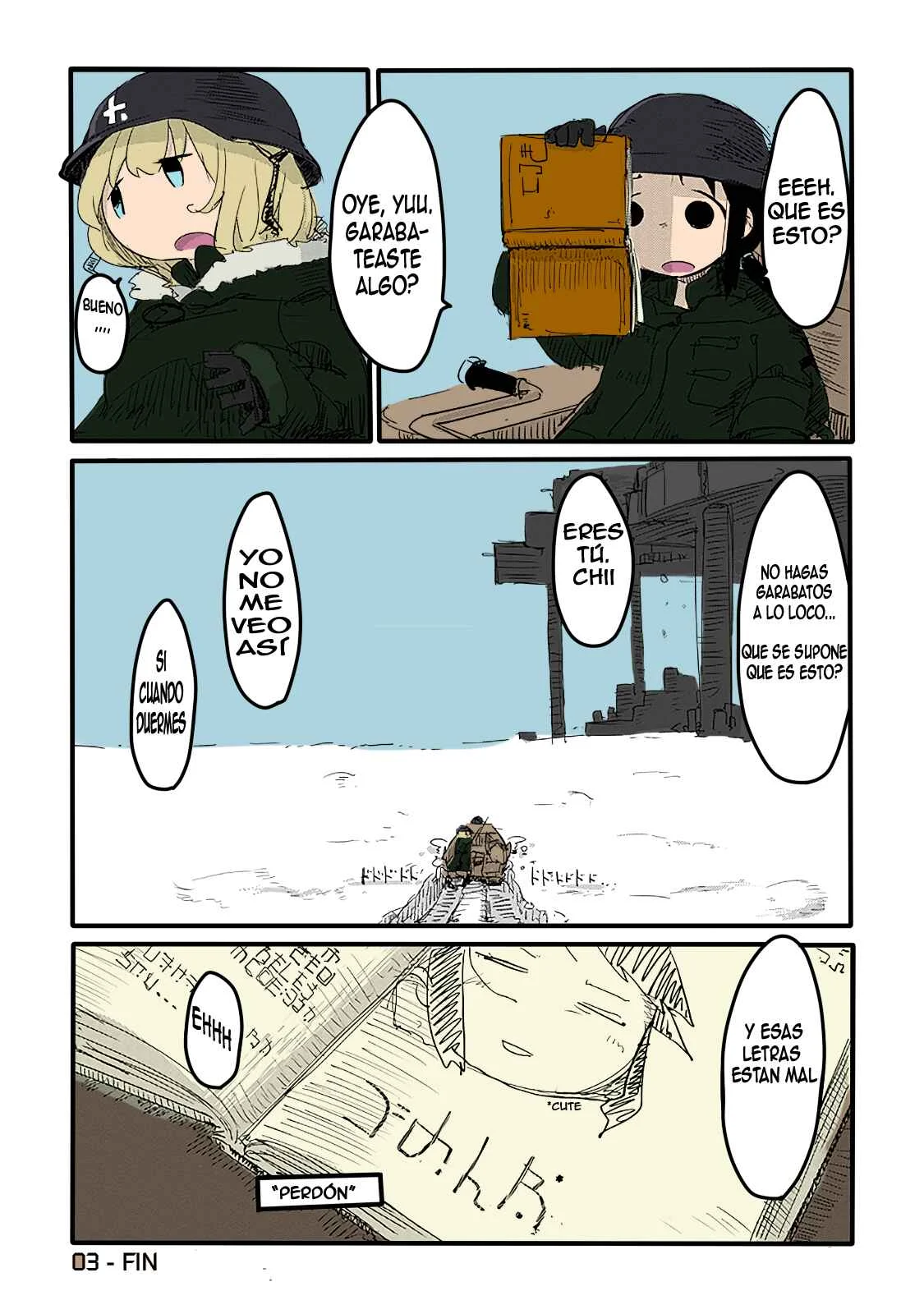 Shoujo Shuumatsu Ryoukou Capítulo 3: (Full color) Baño - Page 17