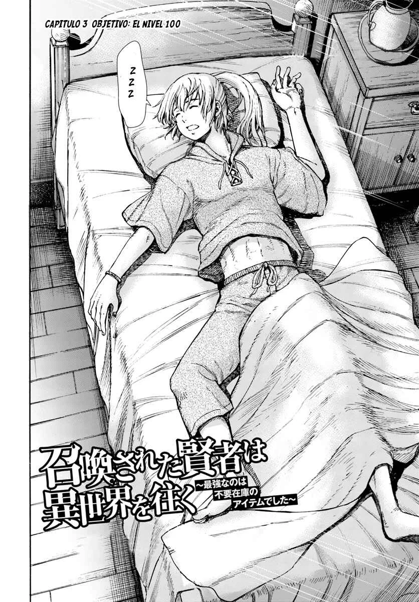 Shoukan Sareta Kenja wa Isekai wo Yuku ~Saikyou na no wa Fuyou Zaiko no Aitemu deshita~ Capítulo 3: Objetivo: El nivel 100 - Page 3