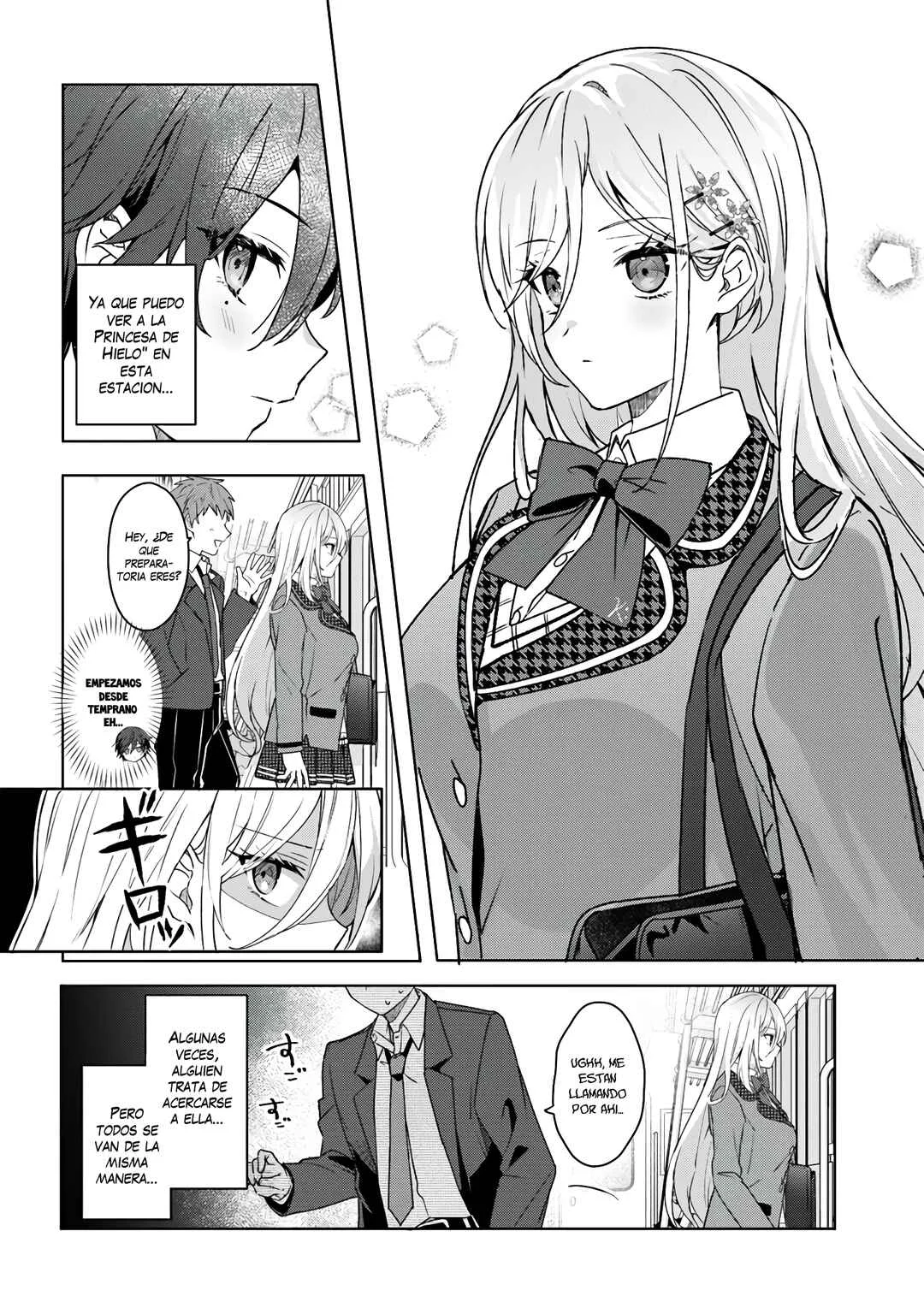 Takou no Koori Hime wo Tasuketara, Otomodachi kara Hajimeru Koto ni Narimashita Capítulo 1.1: La Princesa de Hielo De Otra Escuela - Page 4