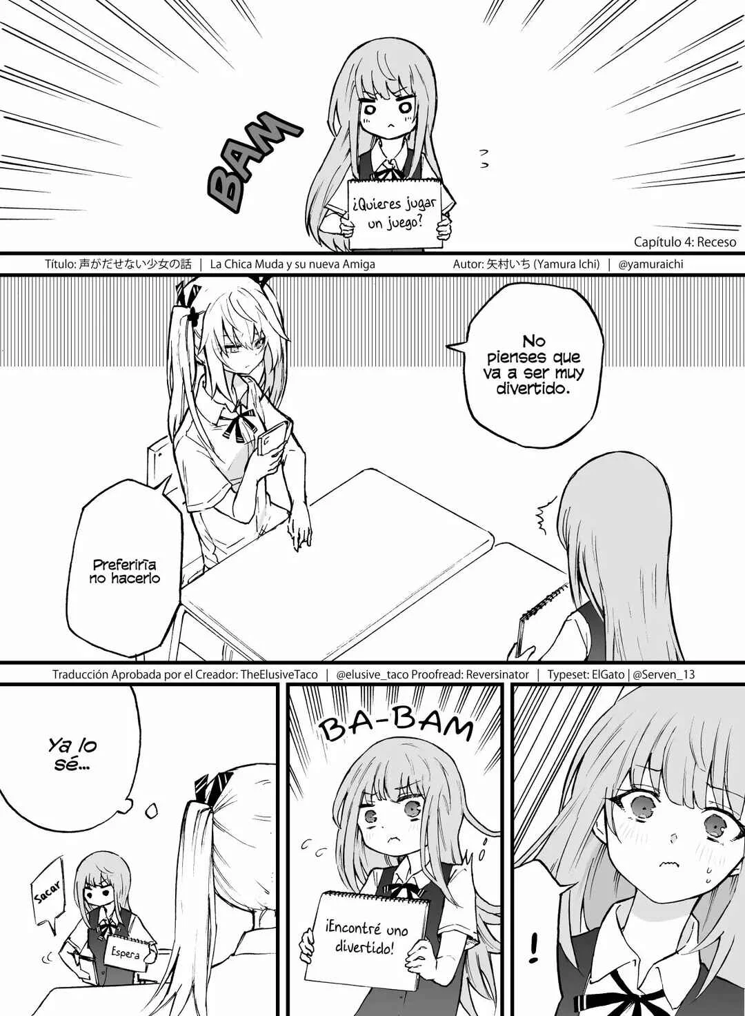 The Mute Girl and Her New Friend (Webcomic) Capítulo 4 - Page 1