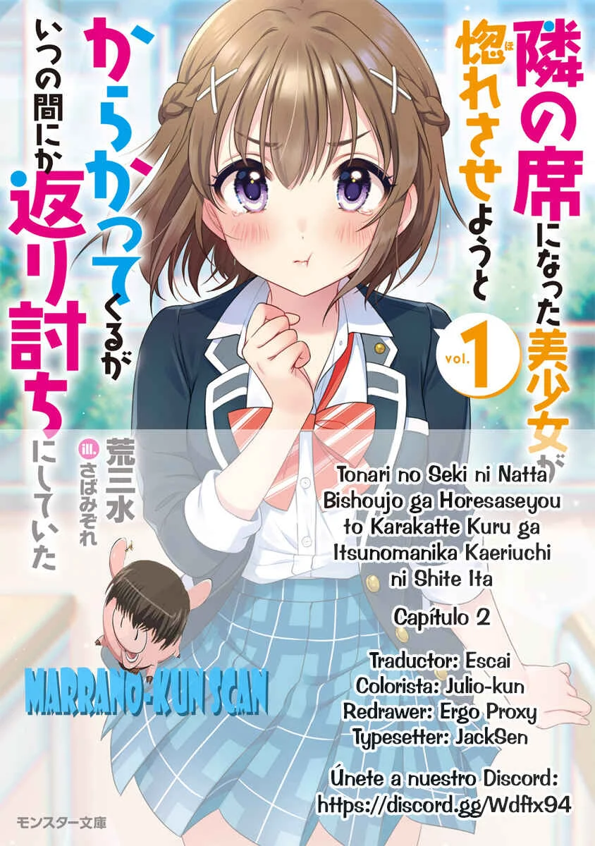 Tonari no Seki ni Natta Bishoujo ga Horesaseyou to Karakattekuru ga Itsunomanika Kaeriuchi ni Shiteita Capítulo 2 - Page 1
