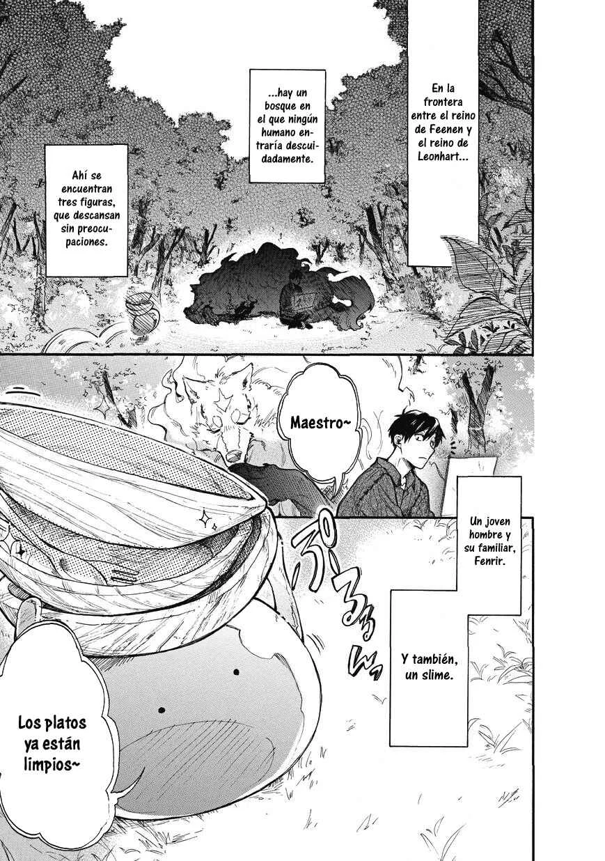 Tondemo Skill de Isekai Hourou Meshi: Sui no Daibouken Capítulo 1: El hombre arrastrado a otro mundo, fenrir y el slime - Page 5