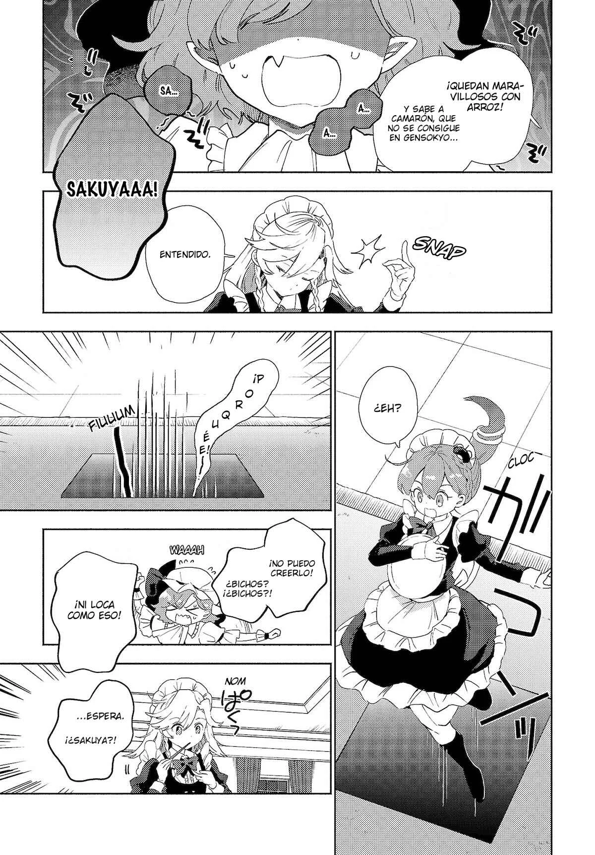Touhou Project Niji Sousaku Series - Sanae-san wa Iedechuu! Capítulo 2.1: Sanae-san será una sirvienta - Page 7