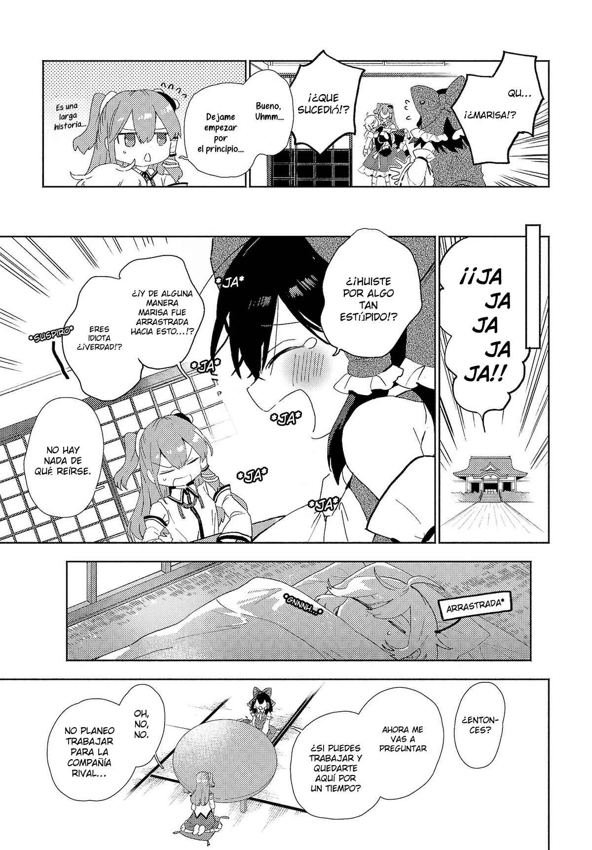 Touhou Project Niji Sousaku Series - Sanae-san wa Iedechuu! Capítulo 3.1: Sanae-San se convierte en otra Sacerdotisa (Parte1) - Page 3
