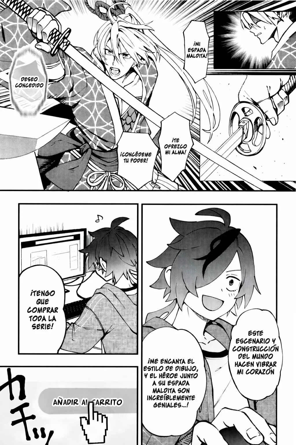 Tsuuhan de Katta Youtou ga Gachi Datta ~Tameshigiri Shitara Kuukan ga Sakete Isekai ni Tobasareta Ageku, Densetsu no Yuusha da to Kanchigai Sarete Komatteimasu~ Capítulo 1: ¡Solo hice un corte nada más! - Page 7