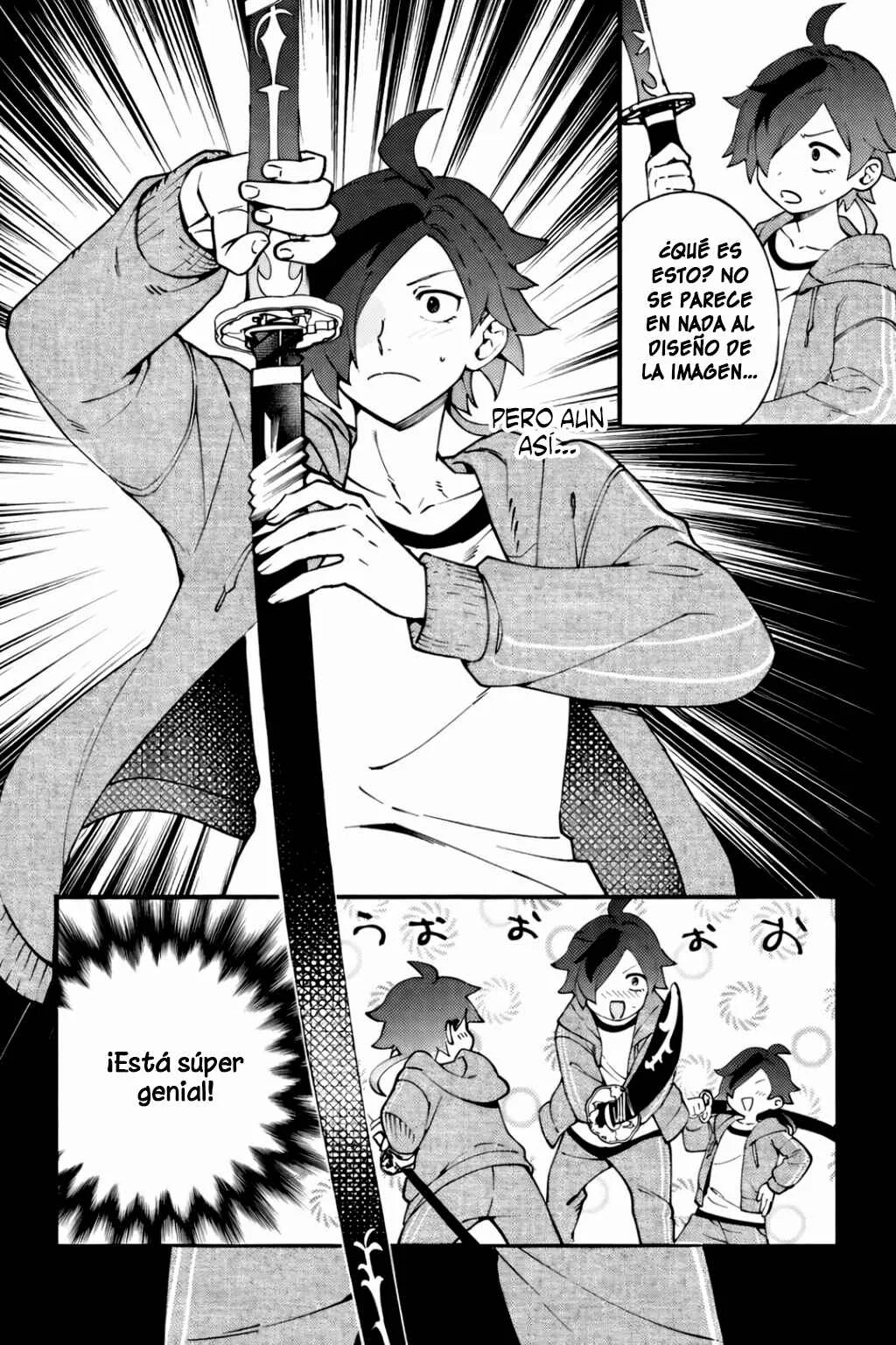 Tsuuhan de Katta Youtou ga Gachi Datta ~Tameshigiri Shitara Kuukan ga Sakete Isekai ni Tobasareta Ageku, Densetsu no Yuusha da to Kanchigai Sarete Komatteimasu~ Capítulo 1: ¡Solo hice un corte nada más! - Page 12