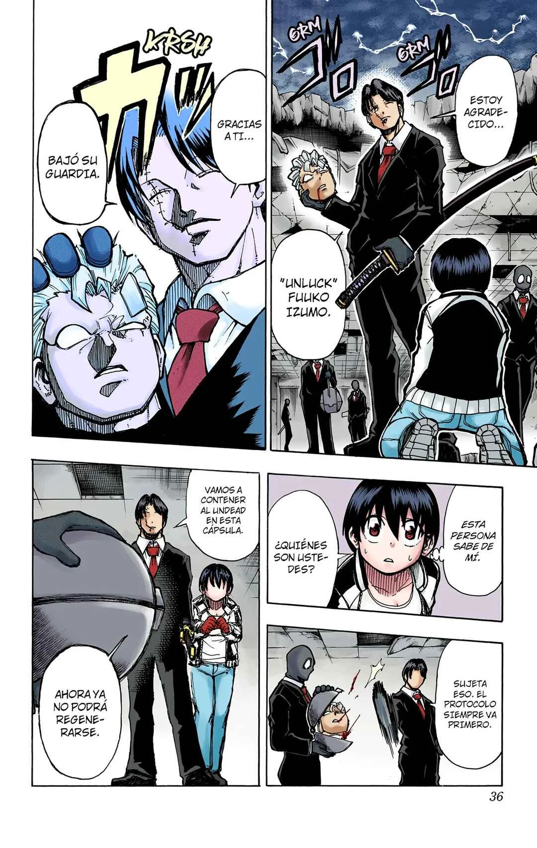 Undead Unluck (Official Colored) Capítulo 1 - Page 37