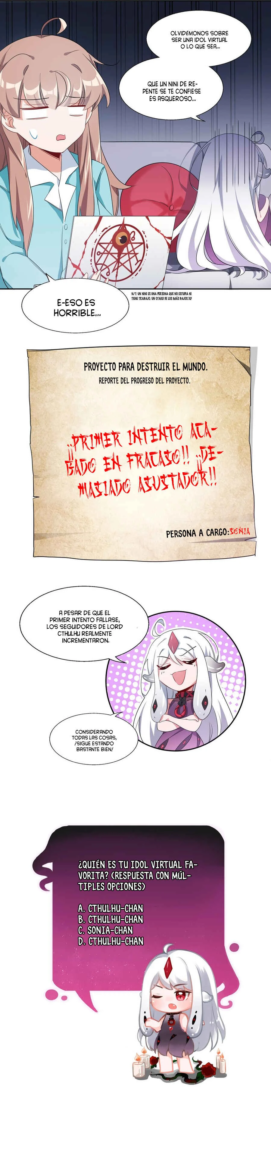Working Overtime to Destroy the World! Capítulo 4: ¡TRABAJANDO HORAS EXTRAS PARA SER UNA IDOL VIRTUAL! - Page 6
