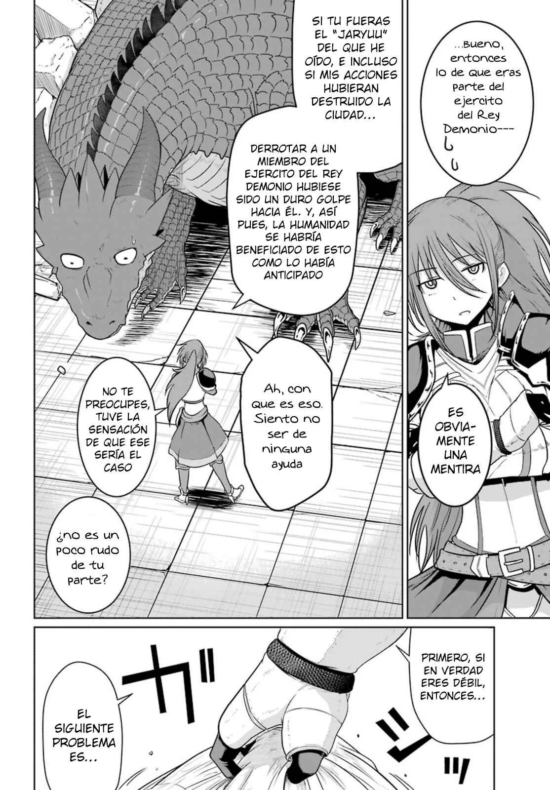 Yowai 5000-nen no Soushoku Dragon, Iware naki Jaryuu Nintei: Yada Kono Ikenie, Hito no Hanashi wo Kiite Kurenai Capítulo 4: Puede que tenga problemas de confianza - Page 28