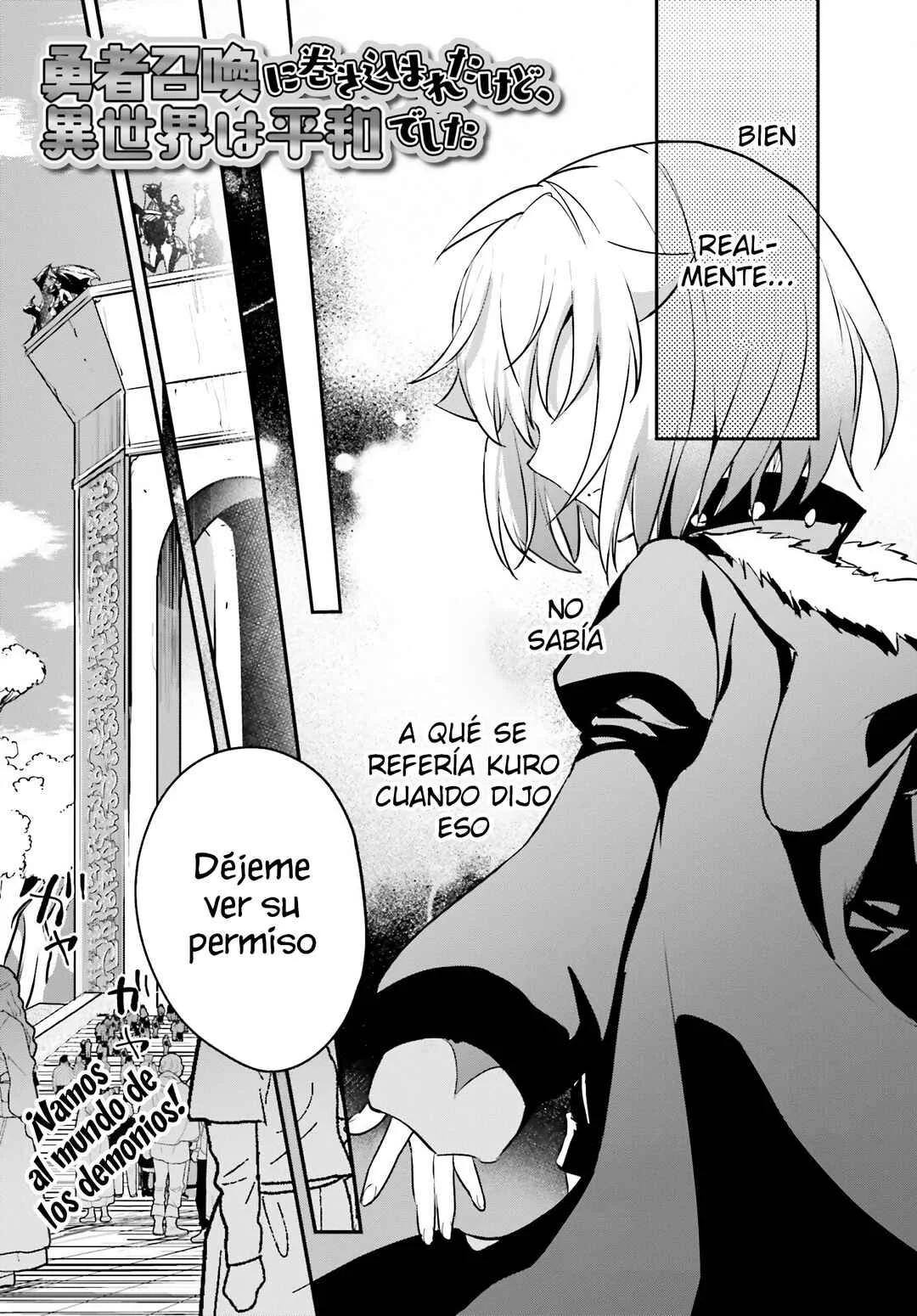 Yuusha Shoukan ni Makikomareta kedo, Isekai wa Heiwa deshita Capítulo 44 - Page 1