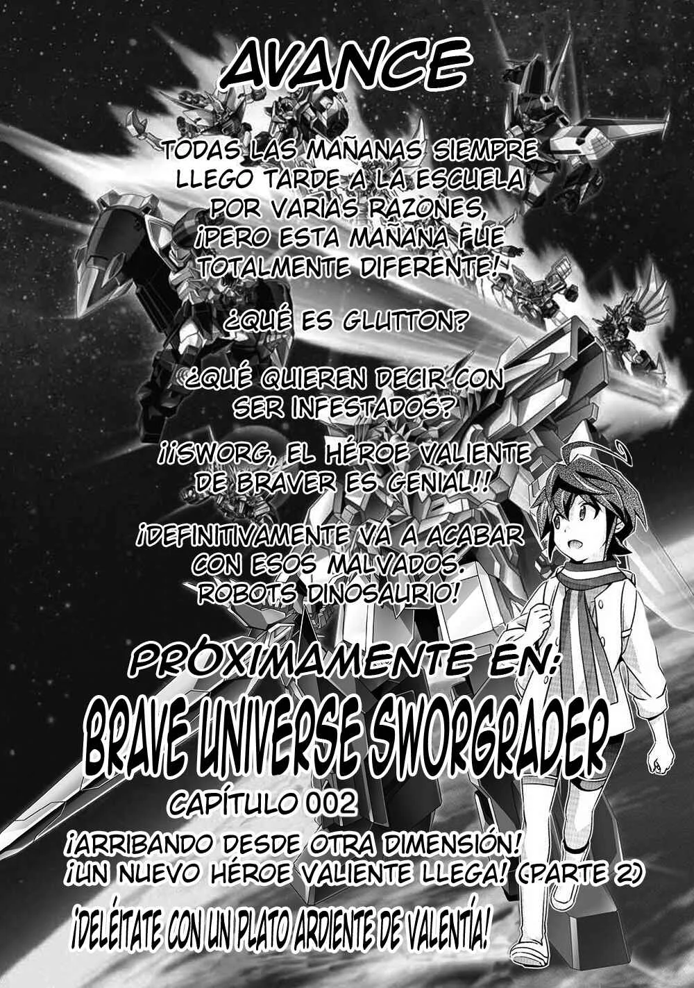 Yuusha Uchuu Sworgrader Capítulo 1: ¡Arribando desde otra dimensión! ¡Un nuevo héroe valiente llega! (Parte 1) - Page 36