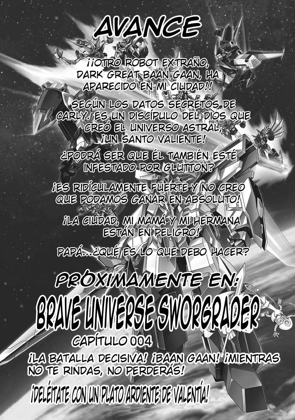 Yuusha Uchuu Sworgrader Capítulo 3: ¡Arribando desde otra dimensión! ¡Un nuevo héroe valiente llega! (Parte 3) - Page 28